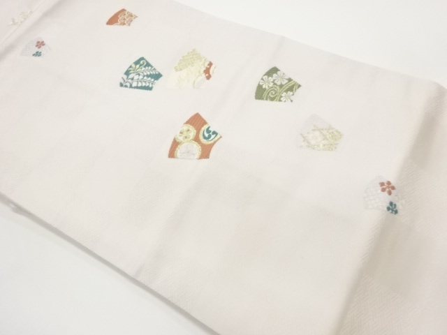 JAPANESE KIMONO / MARUBUN / FLOWER / BIRD / BLUE SEA WAVE PATTERNS BAS